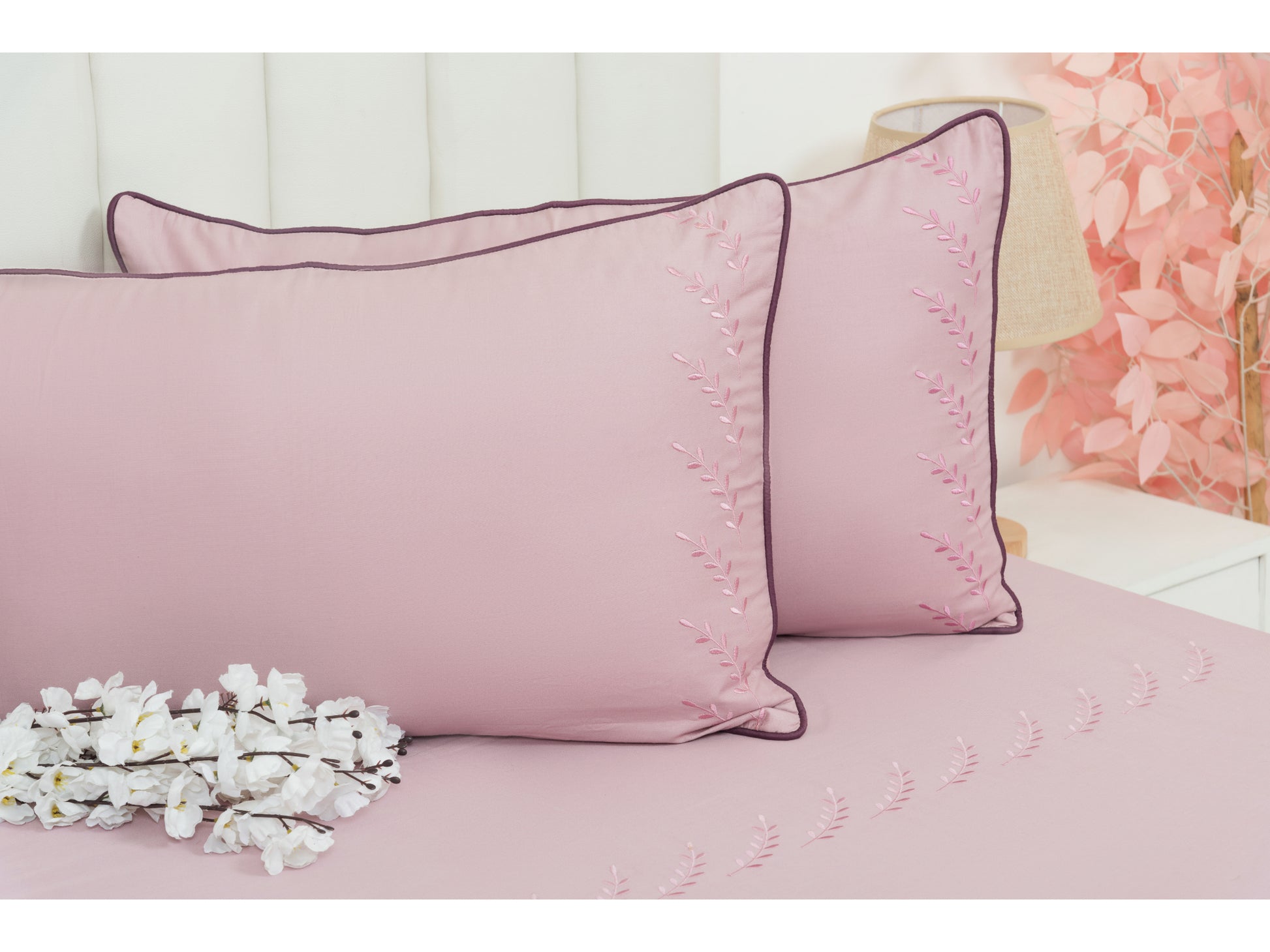 EMBROIDERY BEDSHEET 100% COTTON (3PCS) - Bedding Bliss