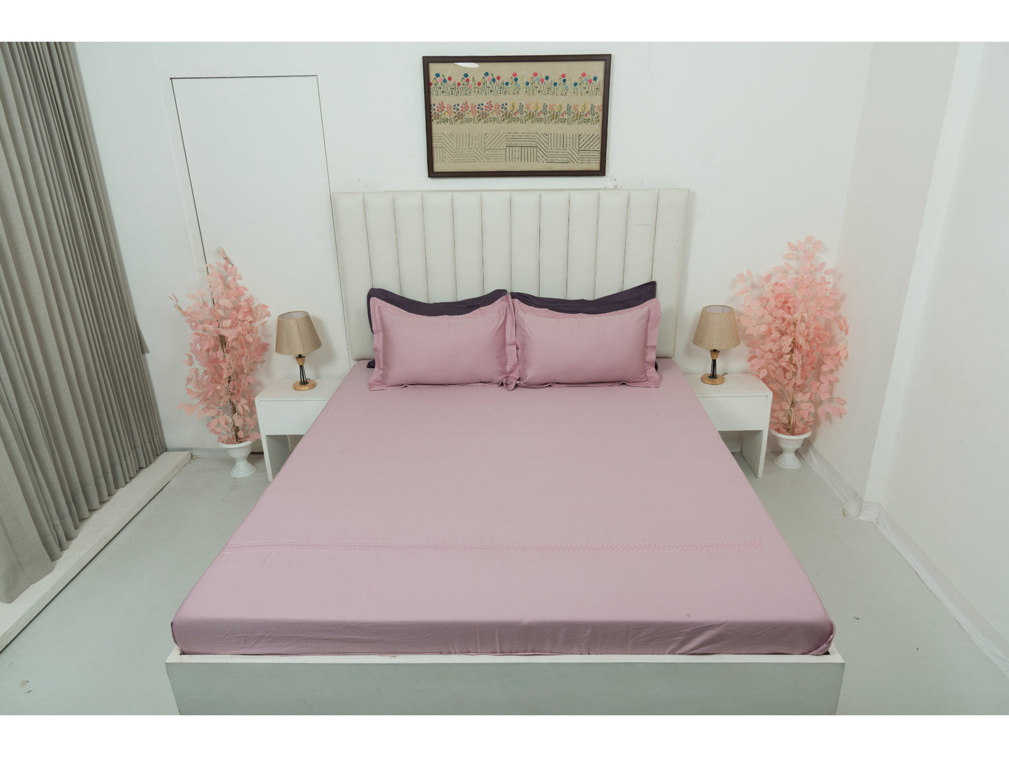 EMBROIDERY BEDSHEET 100% COTTON (3PCS) - Bedding Bliss