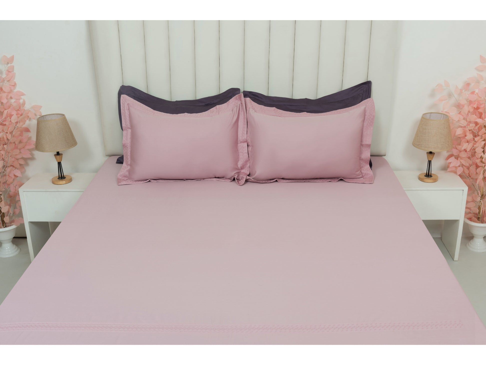 EMBROIDERY BEDSHEET 100% COTTON (3PCS) - Bedding Bliss