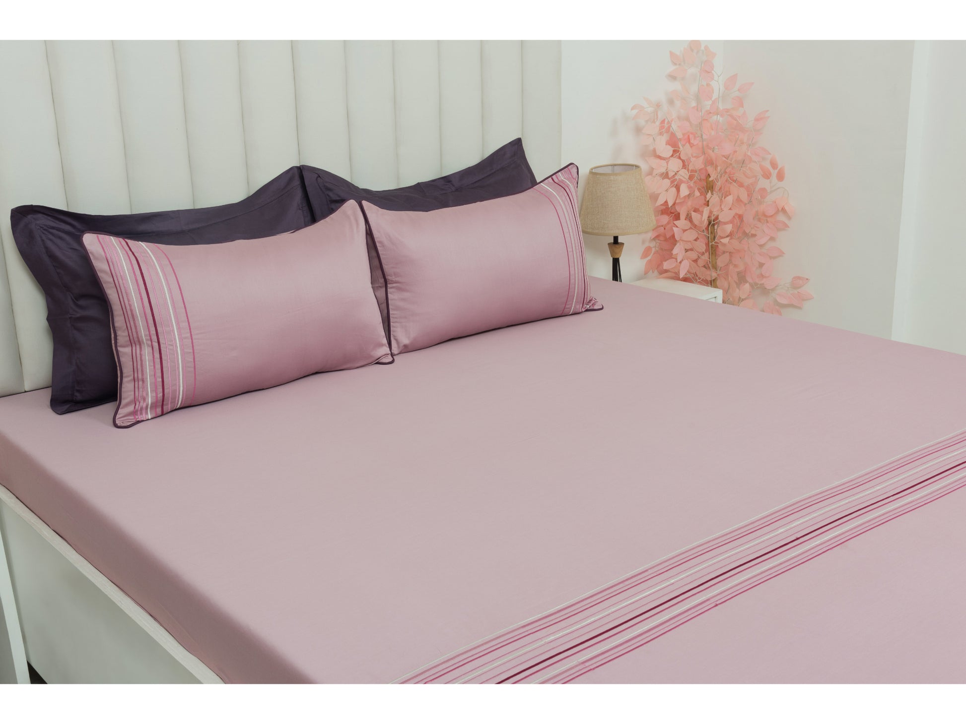 EMBROIDERY BEDSHEET 100% COTTON (3PCS) - Bedding Bliss