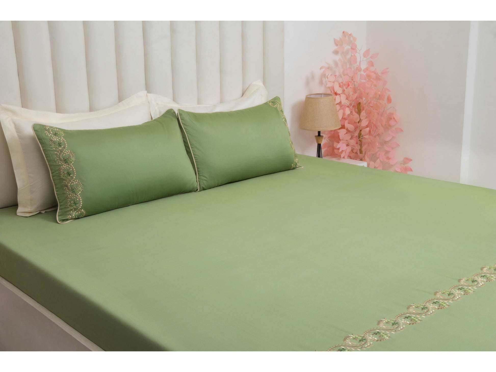 EMBROIDERY BEDSHEET 100% COTTON (3PCS) - Bedding Bliss