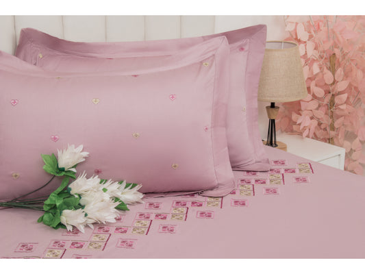 EMBROIDERY BEDSHEET 100% COTTON (3PCS) - Bedding Bliss