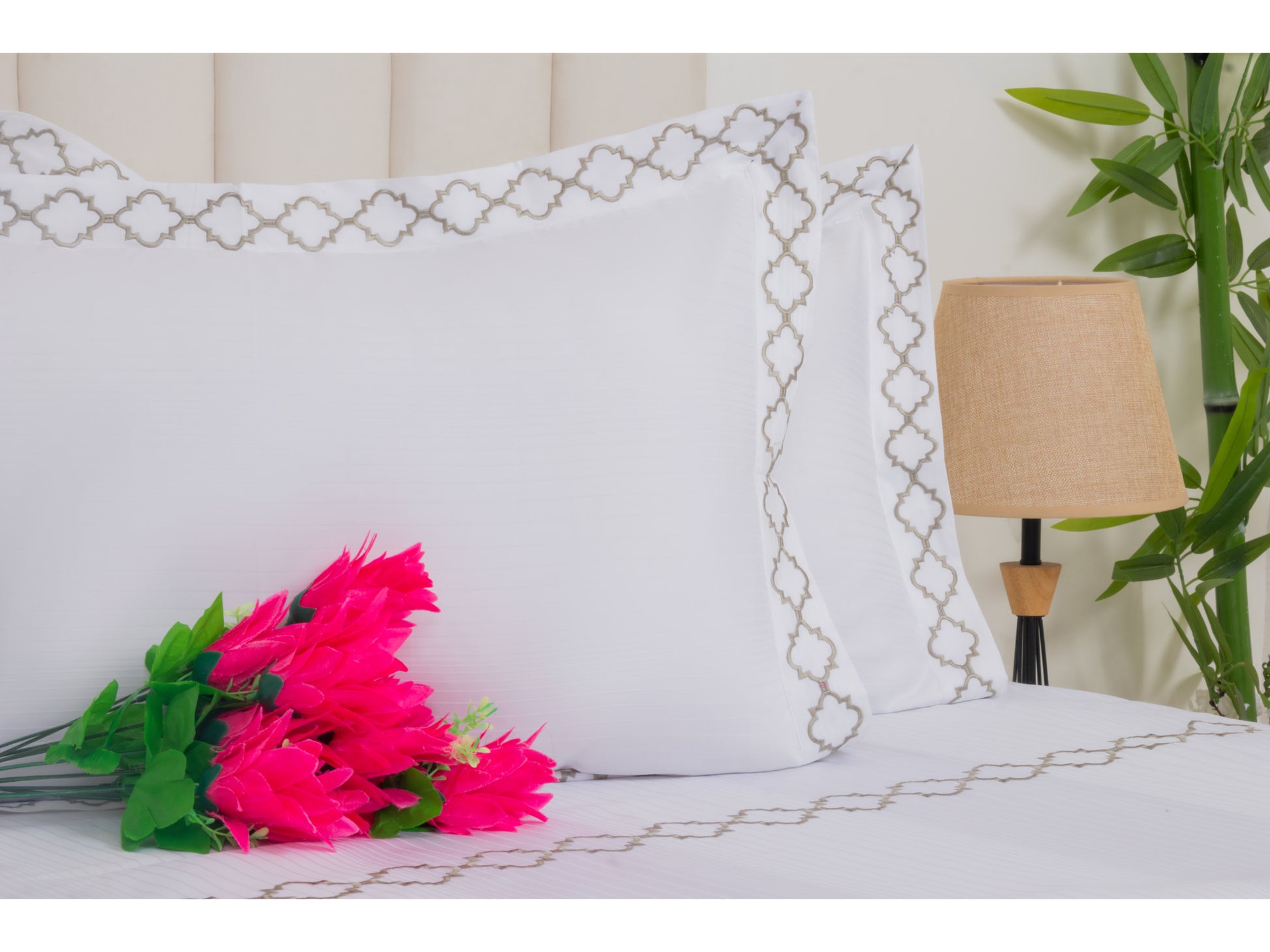 EMBROIDERY BEDSHEET 100% COTTON (3PCS) - Bedding Bliss