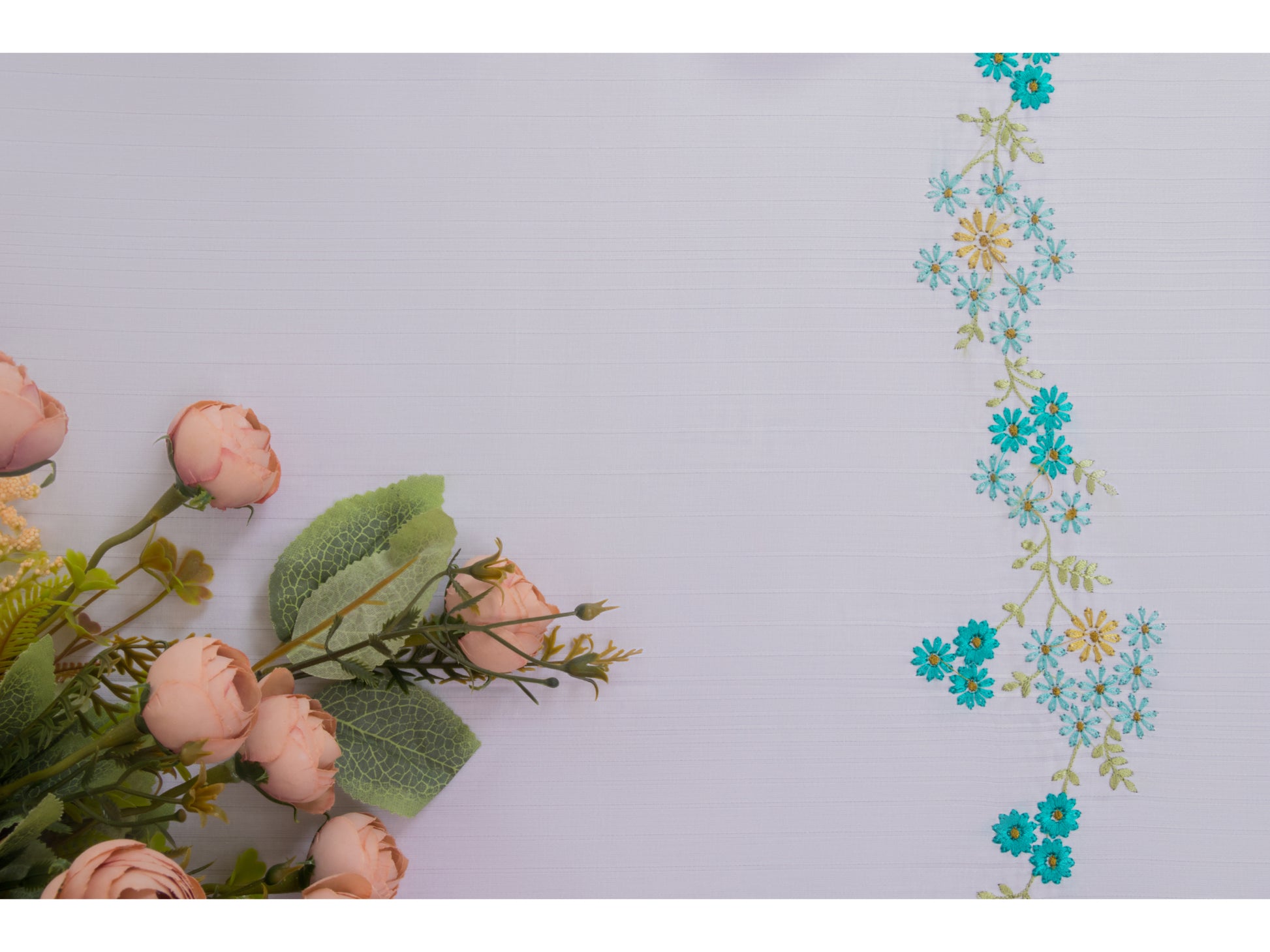 EMBROIDERY BEDSHEET 100% COTTON (3PCS, WHITE) - Bedding Bliss