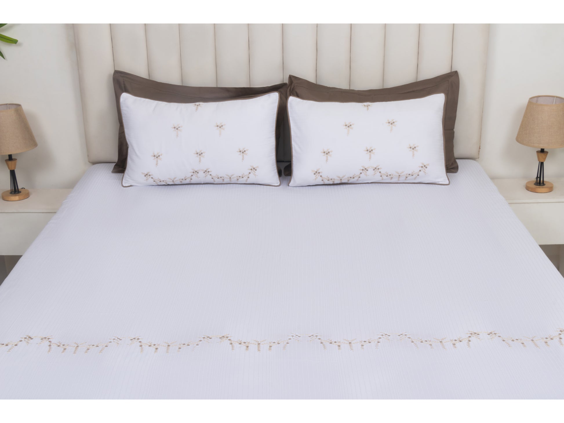 EMBROIDERY BEDSHEET 100% COTTON (3PCS) - Bedding Bliss