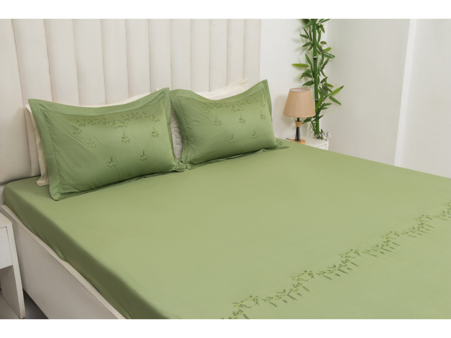 EMBROIDERY BEDSHEET 100% COTTON (3PCS) - Bedding Bliss