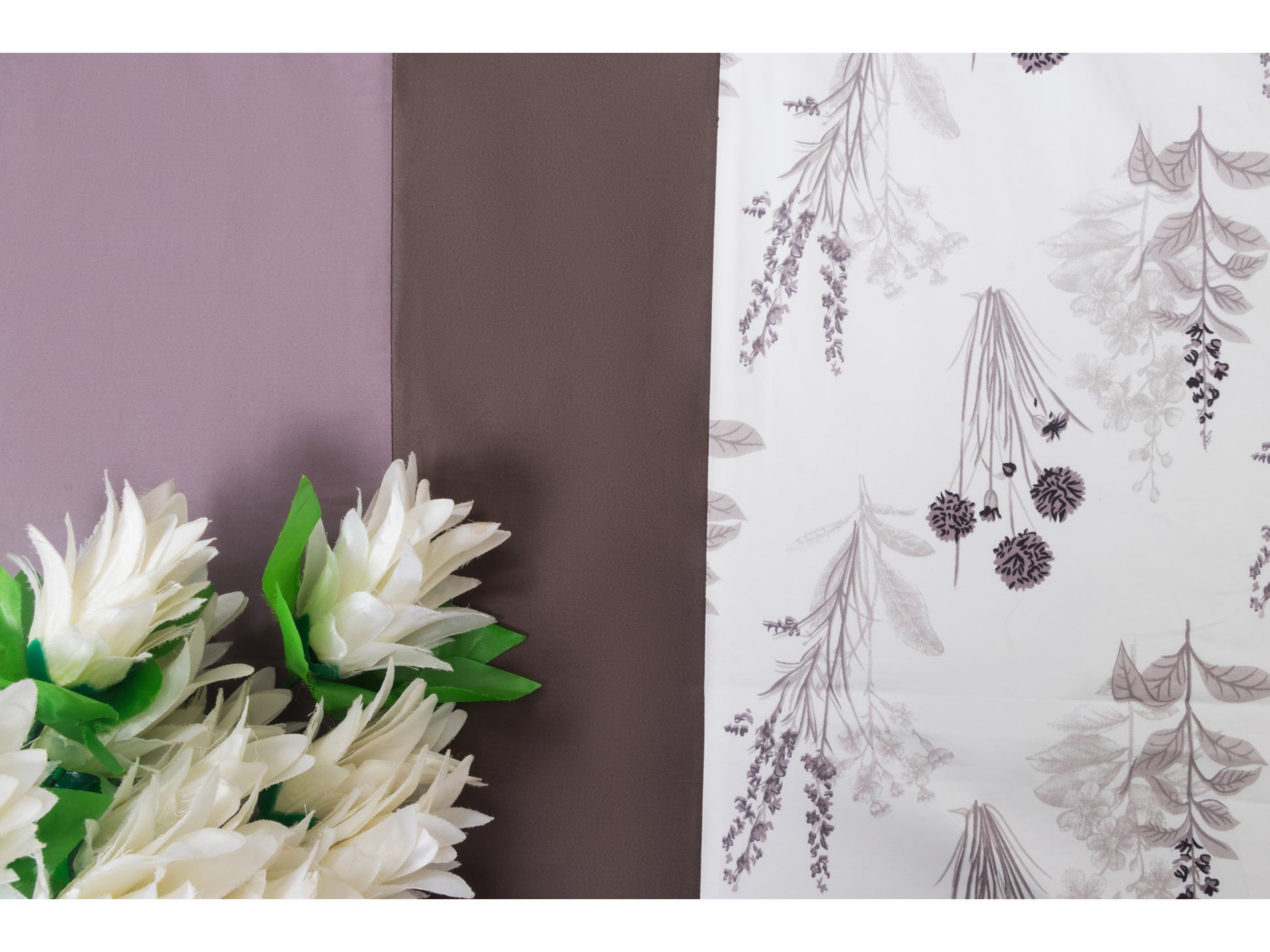 PRINTED WITH PATCH WORK 100% COTTON BEDSHEET (3PCS, WHITE) - Bedding Bliss