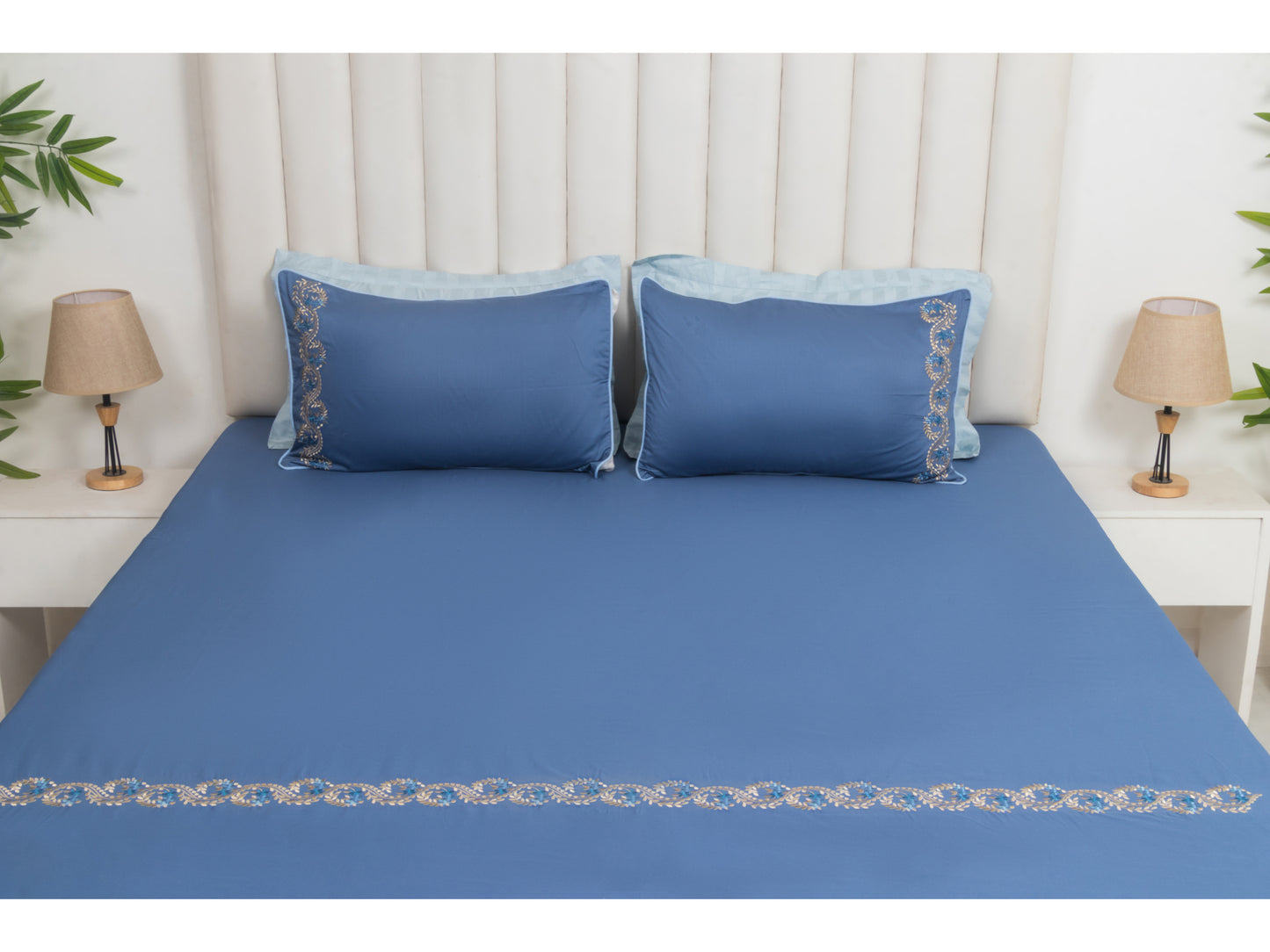 EMBROIDERY BEDSHEET 100% COTTON (3PCS)