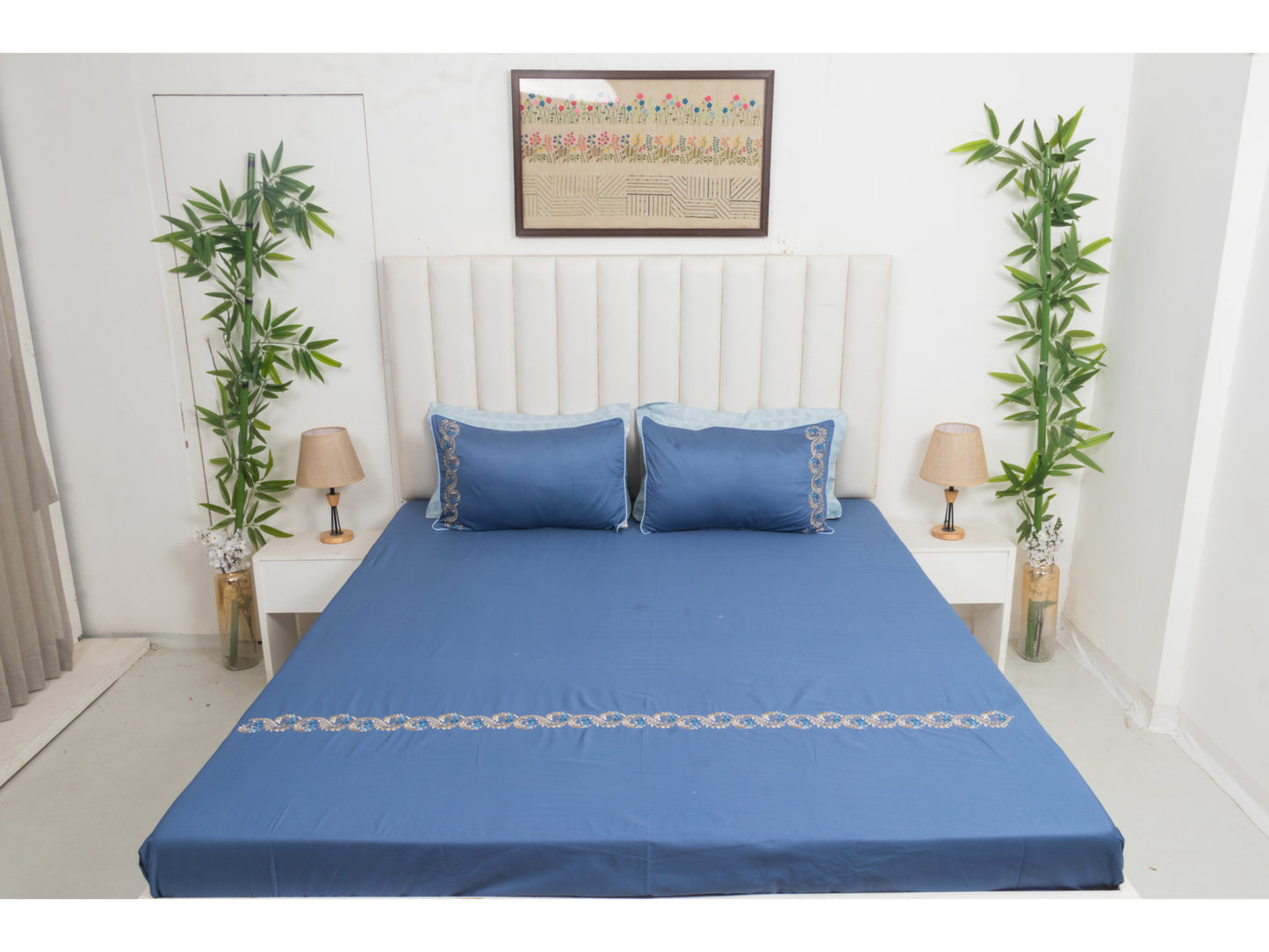 EMBROIDERY BEDSHEET 100% COTTON (3PCS)