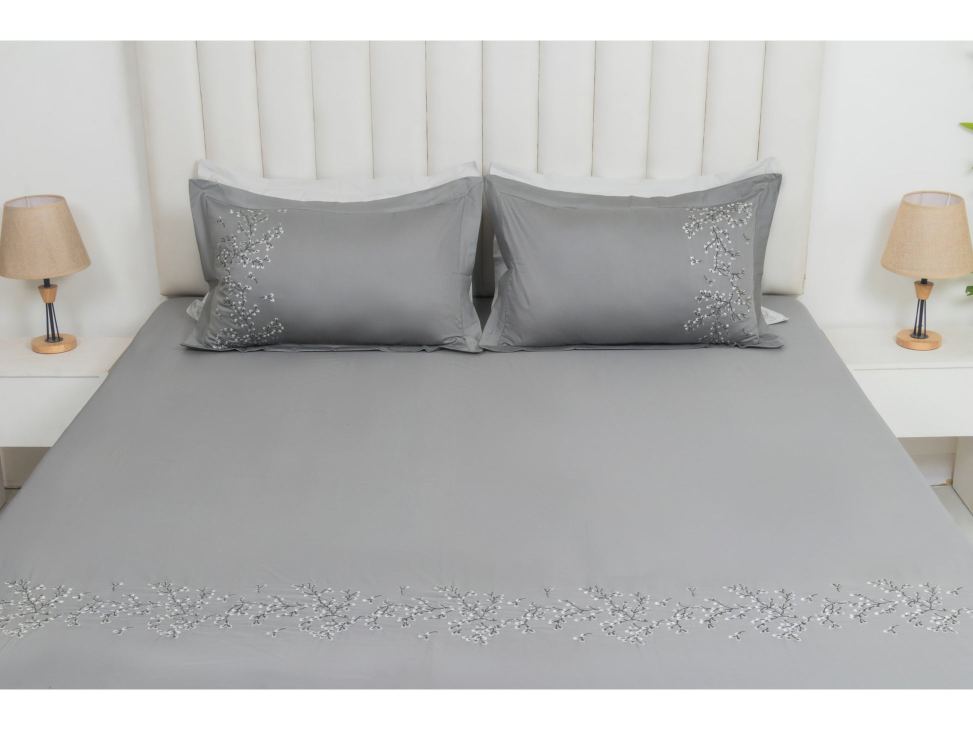 EMBROIDERY BEDSHEET 100% COTTON (3PCS) - Bedding Bliss