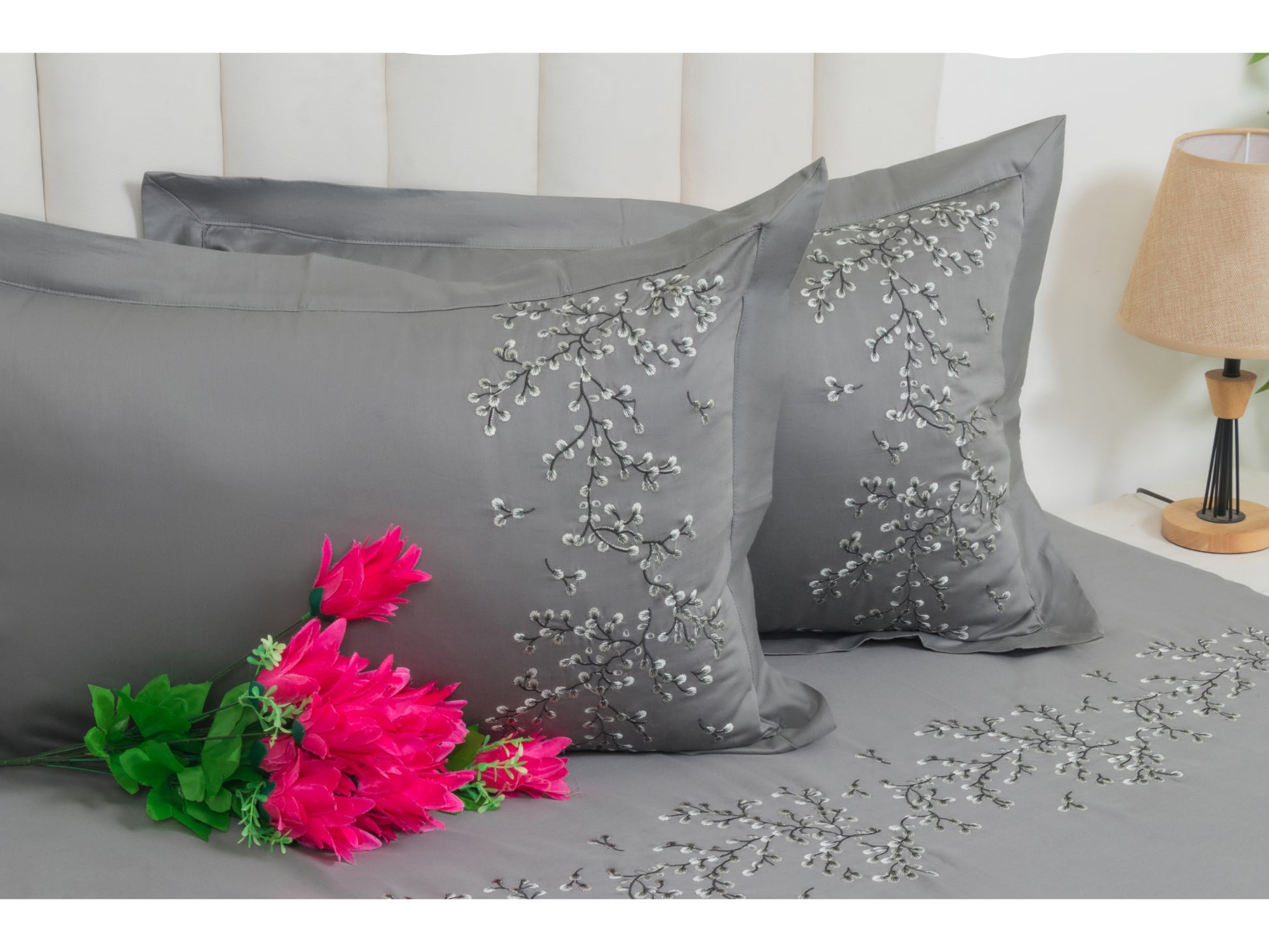 EMBROIDERY BEDSHEET 100% COTTON (3PCS) - Bedding Bliss