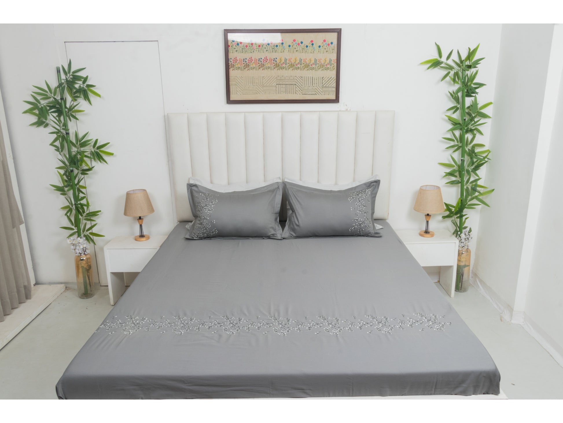 EMBROIDERY BEDSHEET 100% COTTON (3PCS) - Bedding Bliss