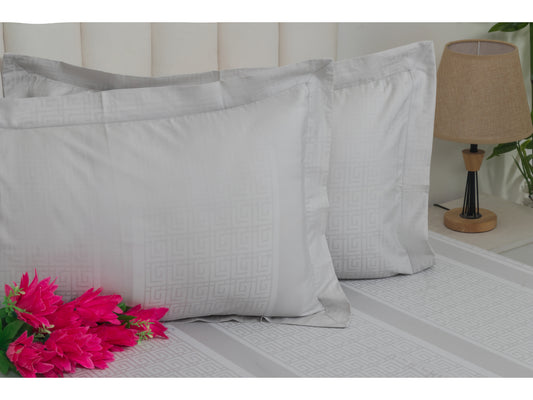 JACQUARD BEDSHEET 100% COTTON (HARBOUR GREY, 3PCS) - Bedding Bliss