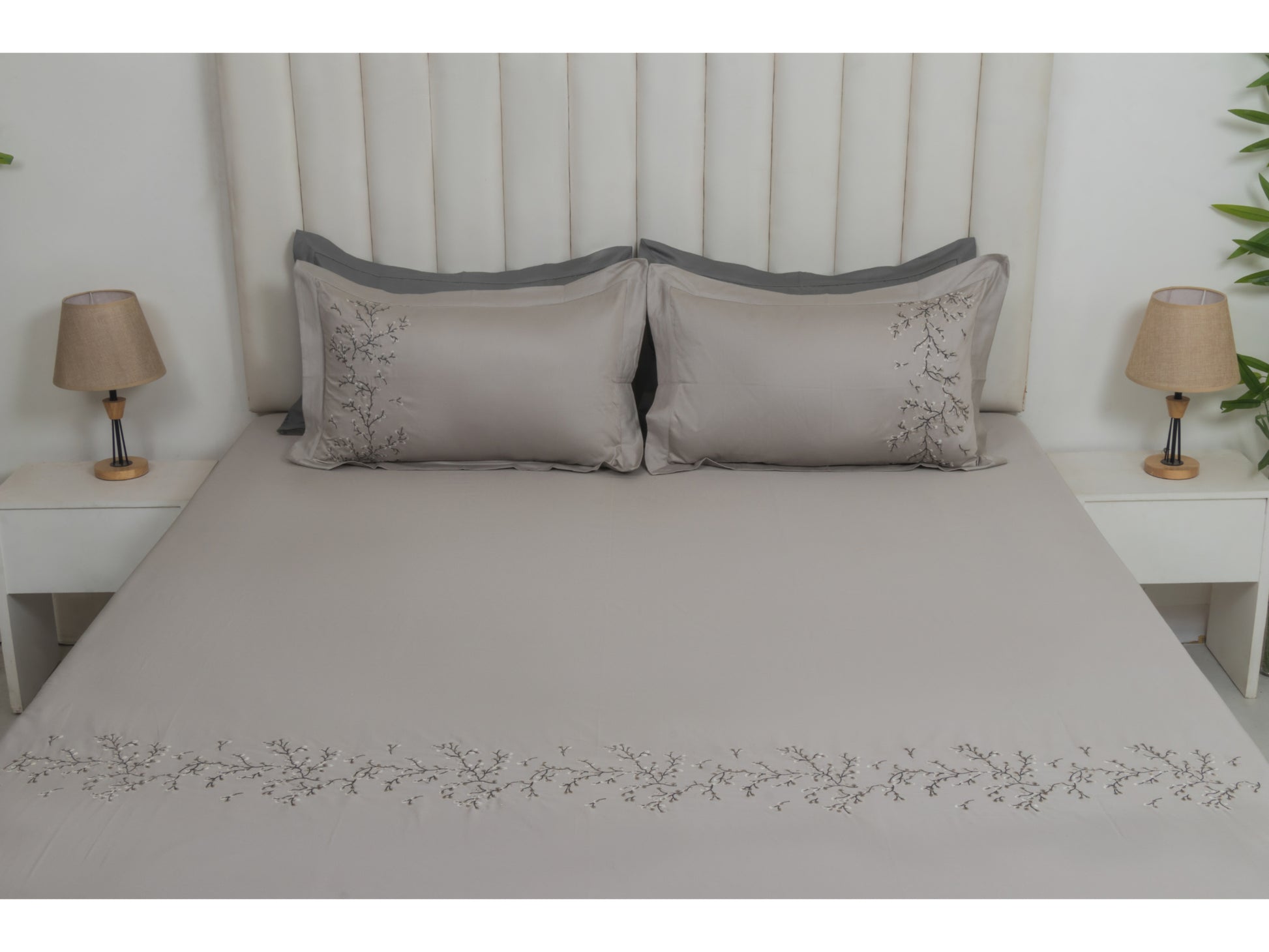 EMBROIDERY BEDSHEET 100% COTTON (3PCS) - Bedding Bliss