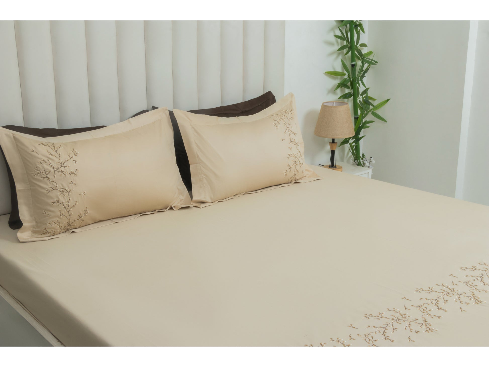 EMBROIDERY BEDSHEET 100% COTTON (3PCS) - Bedding Bliss