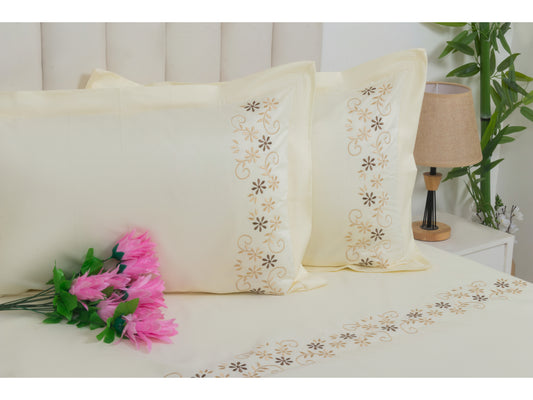 EMBROIDERY BEDSHEET 100% COTTON (3PCS) - Bedding Bliss