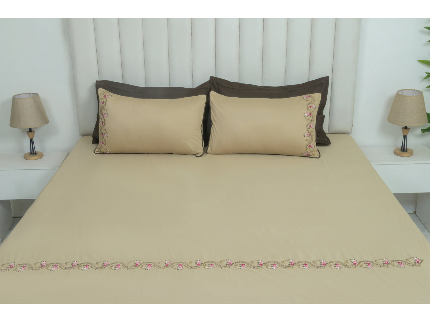 EMBROIDERY BEDSHEET 100% COTTON (3PCS)