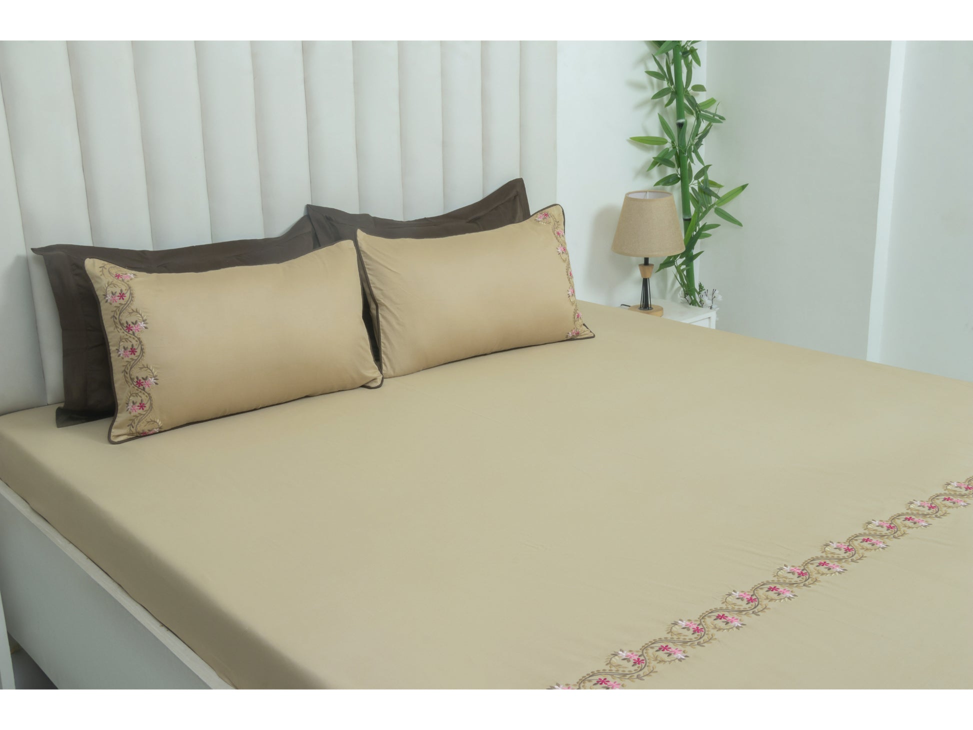 EMBROIDERY BEDSHEET 100% COTTON (3PCS) - Bedding Bliss