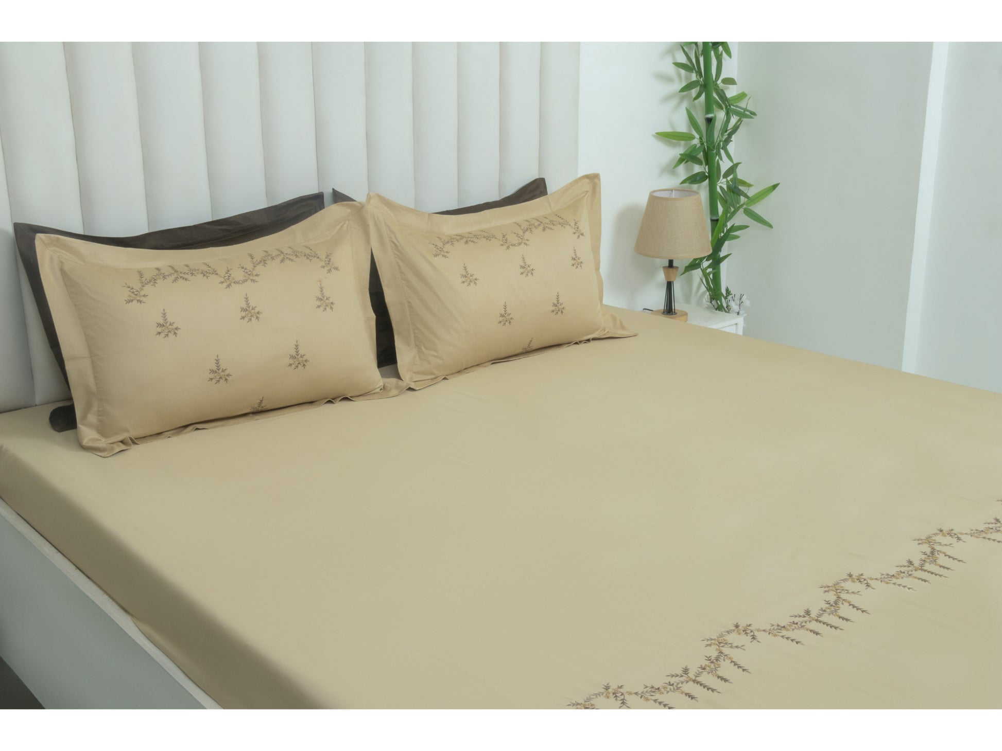 EMBROIDERY BEDSHEET 100% COTTON (3PCS) - Bedding Bliss