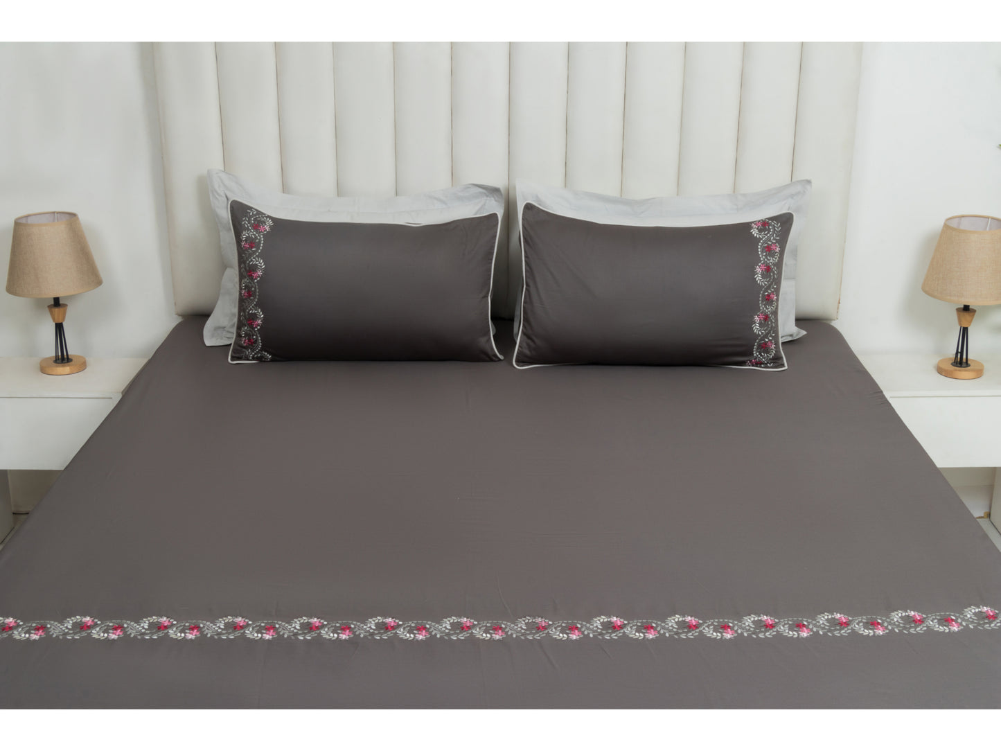 EMBROIDERY BEDSHEET 100% COTTON (3PCS)