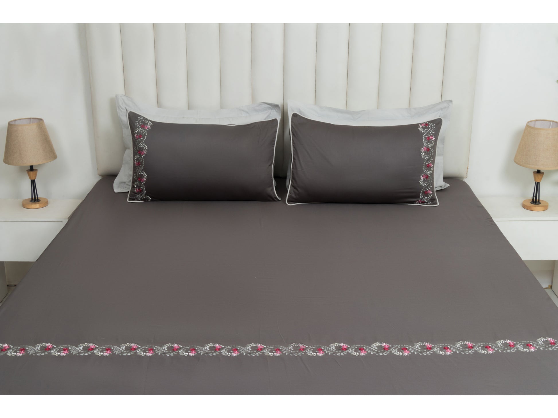 EMBROIDERY BEDSHEET 100% COTTON (3PCS) - Bedding Bliss