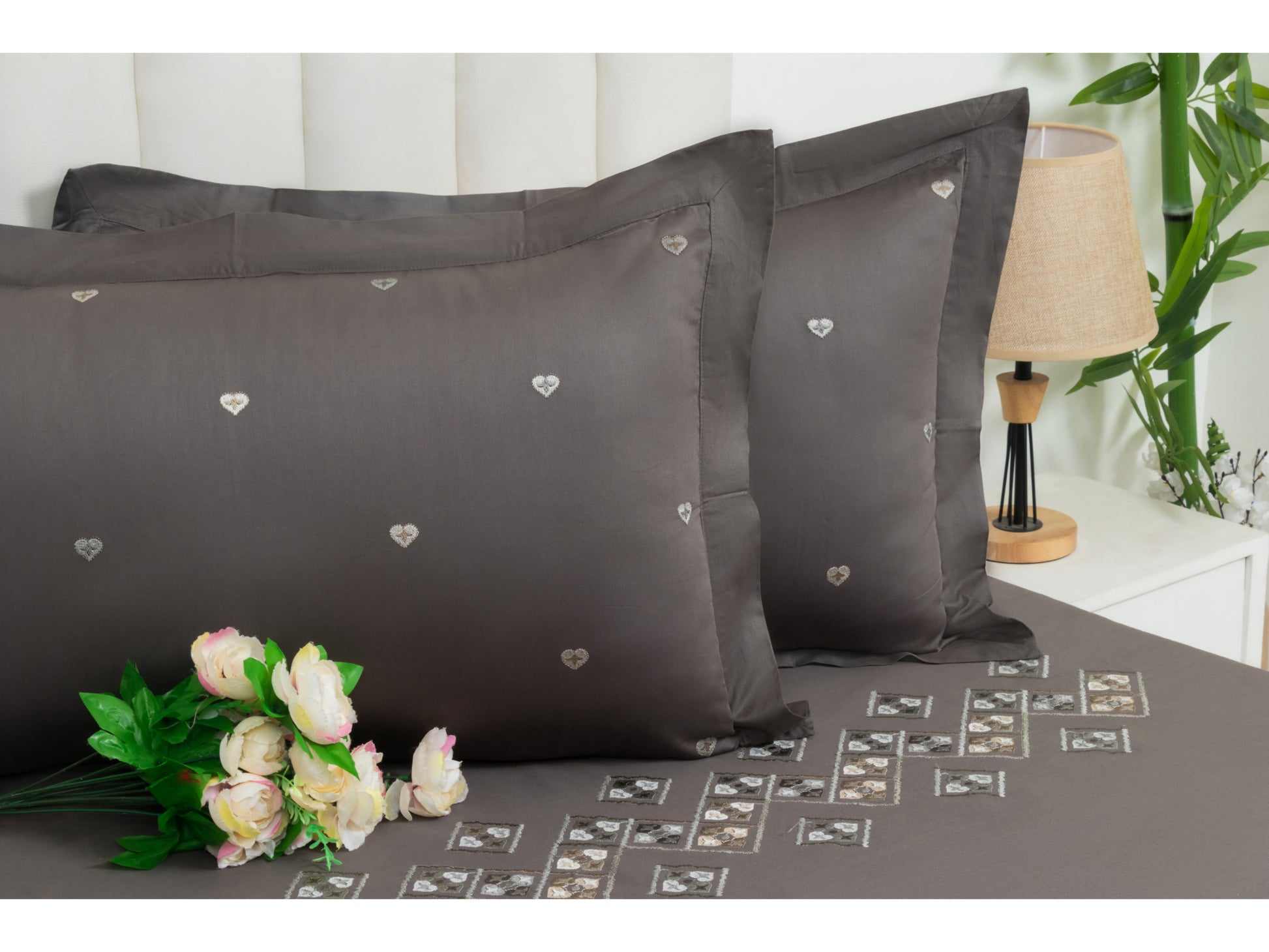 EMBROIDERY BEDSHEET 100% COTTON (3PCS) - Bedding Bliss