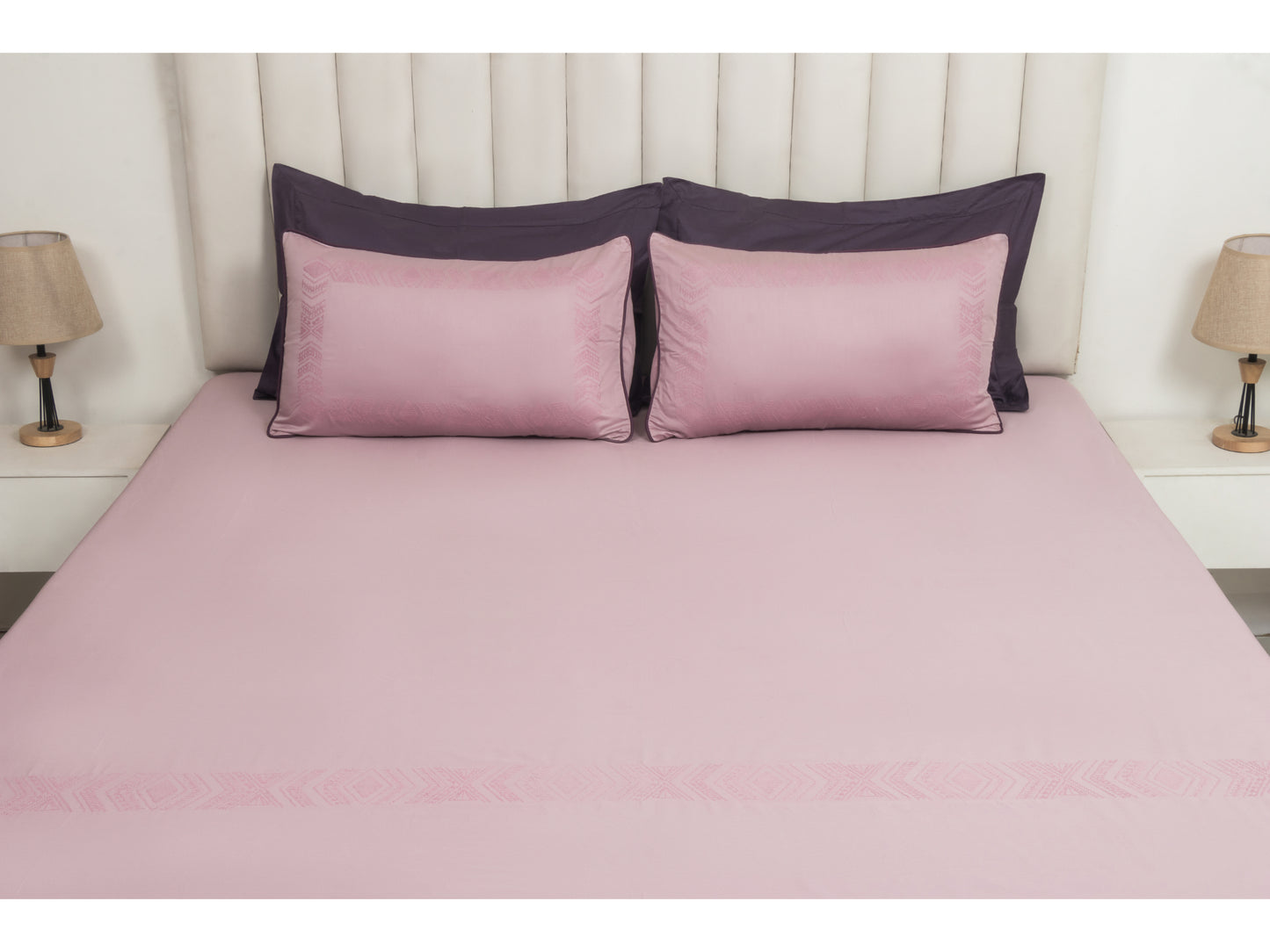 EMBROIDERY BEDSHEET 100% COTTON (3PCS) - Bedding Bliss