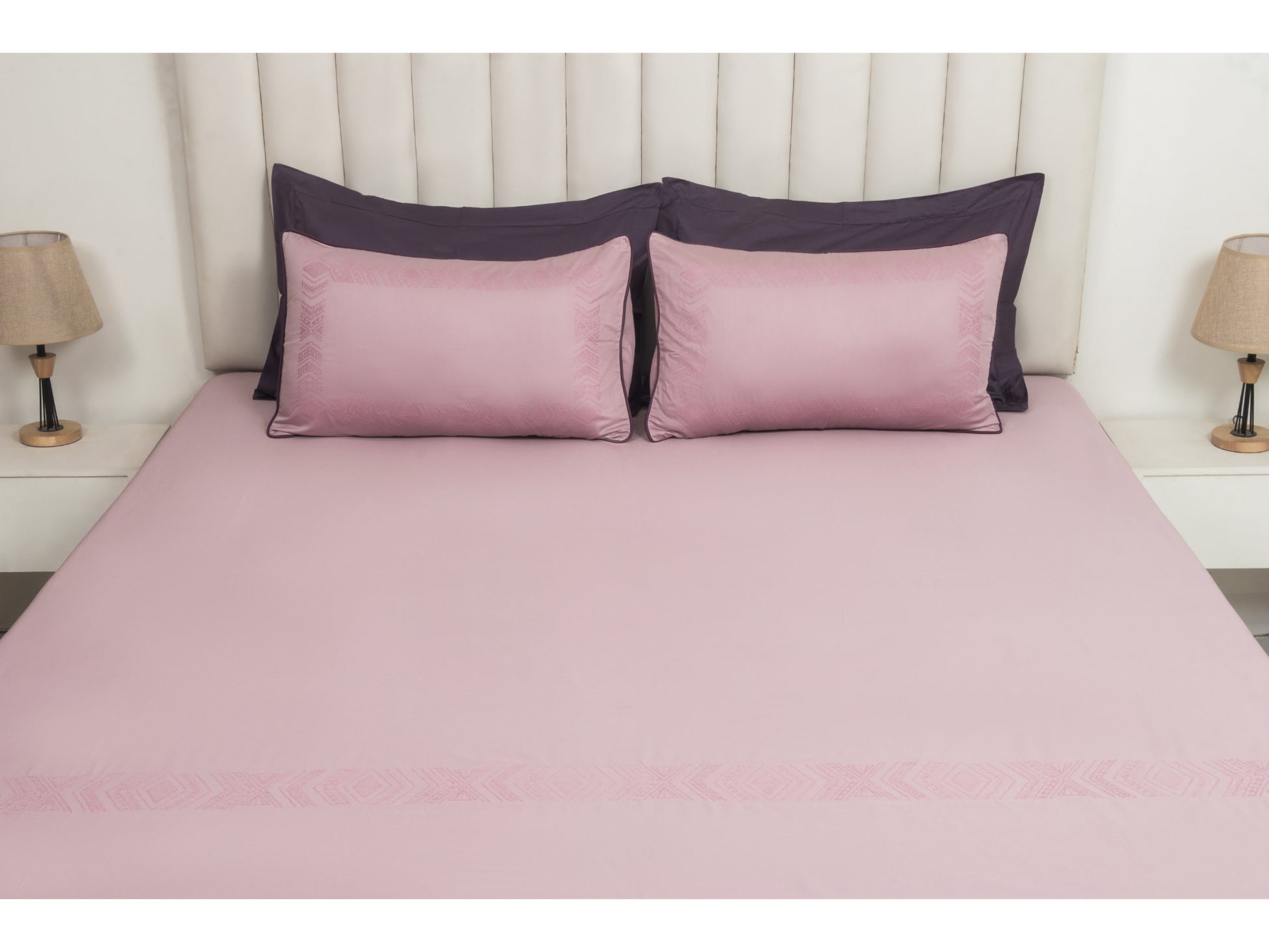 EMBROIDERY BEDSHEET 100% COTTON (3PCS) - Bedding Bliss