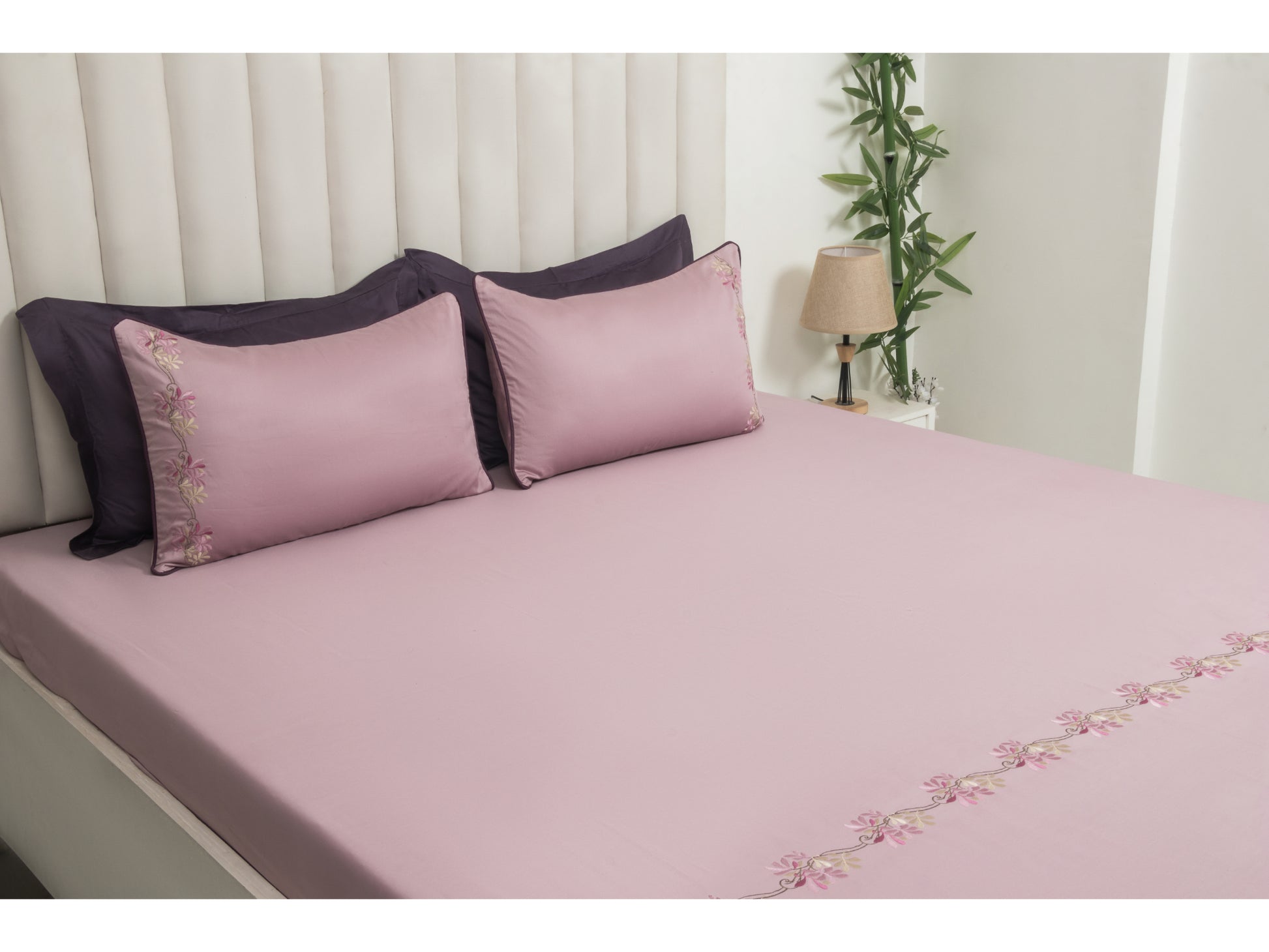 EMBROIDERY BEDSHEET 100% COTTON (3PCS) - Bedding Bliss