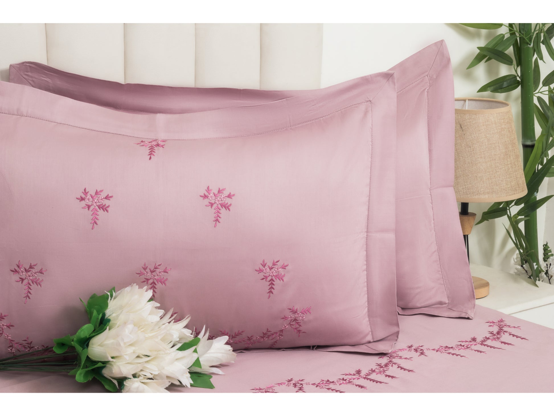 EMBROIDERY BEDSHEET 100% COTTON (3PCS) - Bedding Bliss