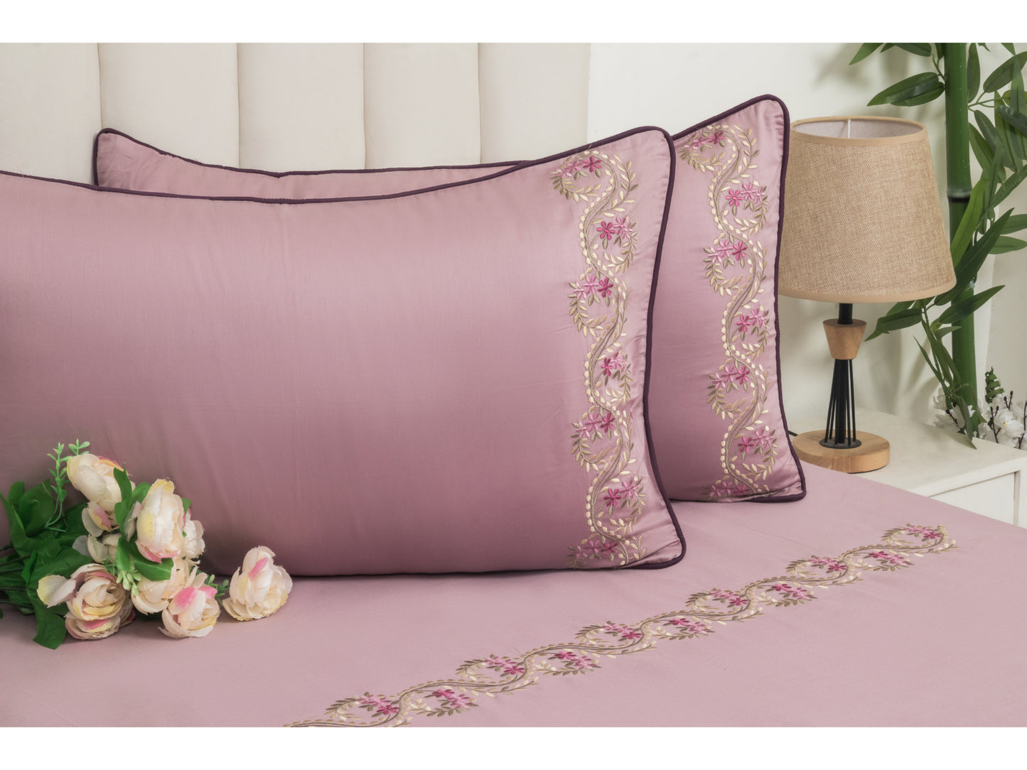 EMBROIDERY BEDSHEET 100% COTTON (3PCS)