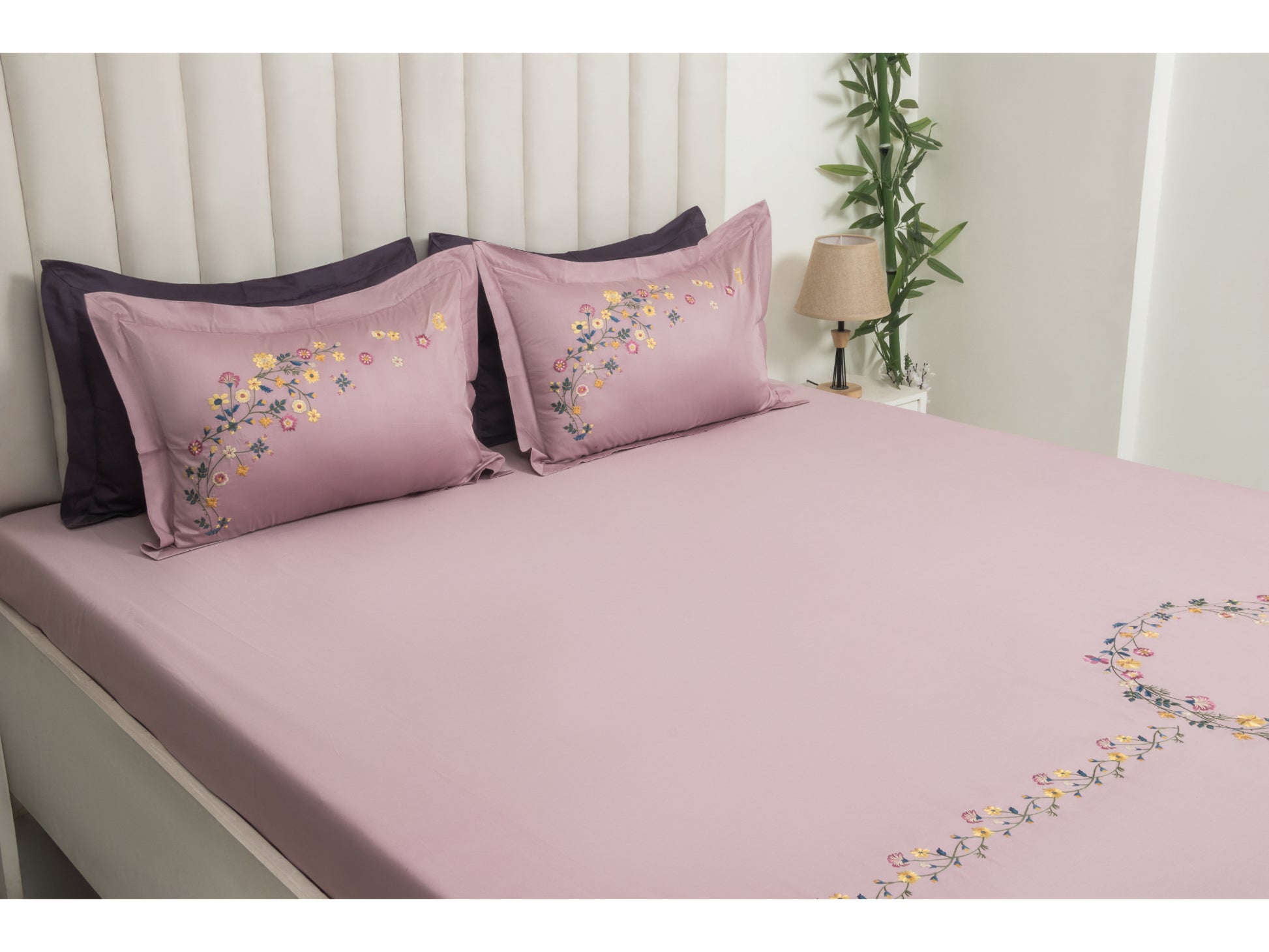 EMBROIDERY BEDSHEET 100% COTTON (3PCS) - Bedding Bliss