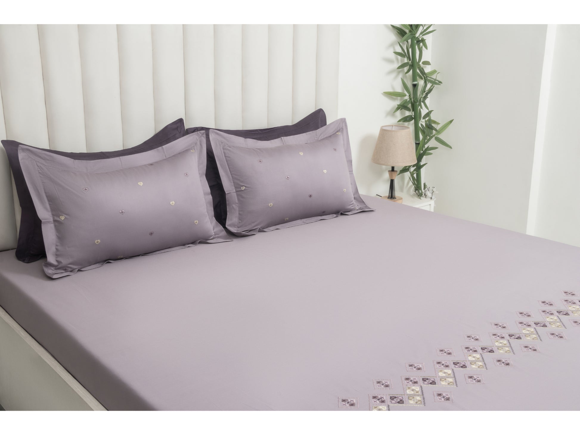 EMBROIDERY BEDSHEET 100% COTTON (3PCS) - Bedding Bliss