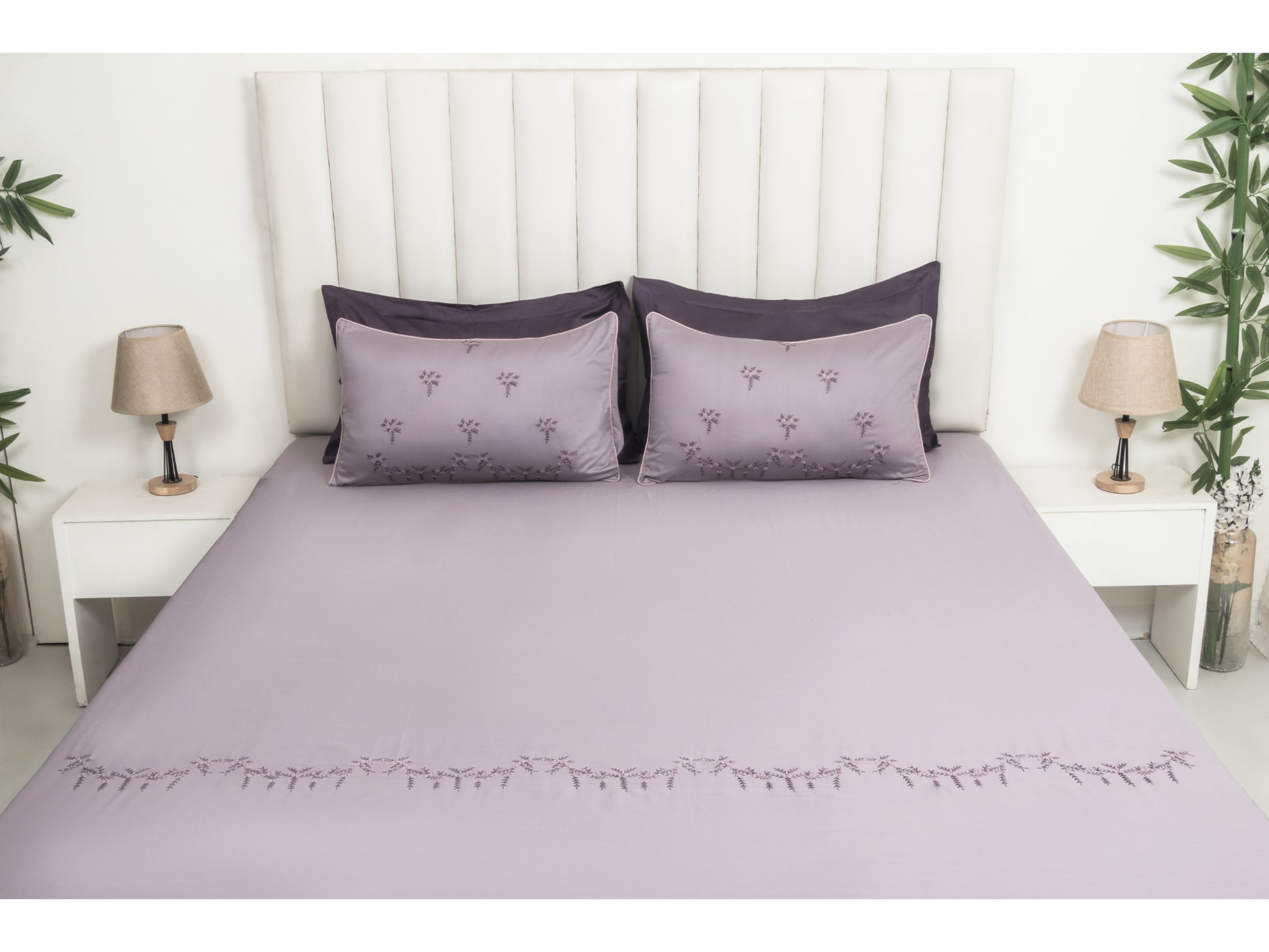 EMBROIDERY BEDSHEET 100% COTTON (3PCS) - Bedding Bliss