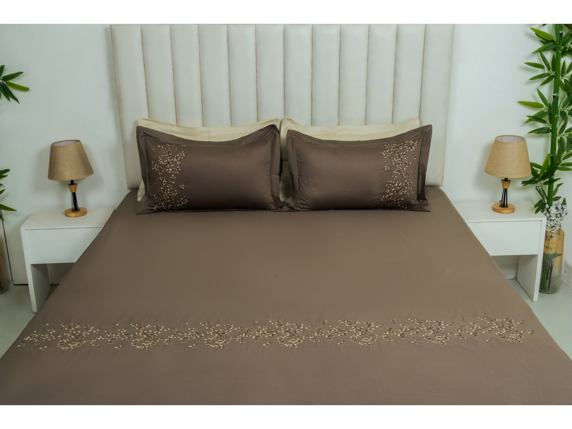EMBROIDERY BEDSHEET 100% COTTON (3PCS) - Bedding Bliss