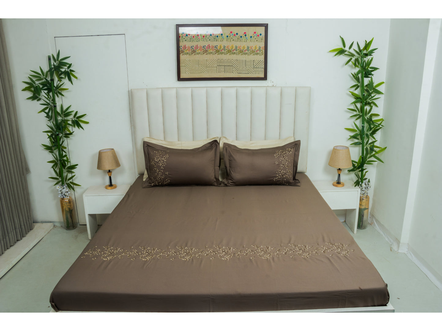 EMBROIDERY BEDSHEET 100% COTTON (3PCS)