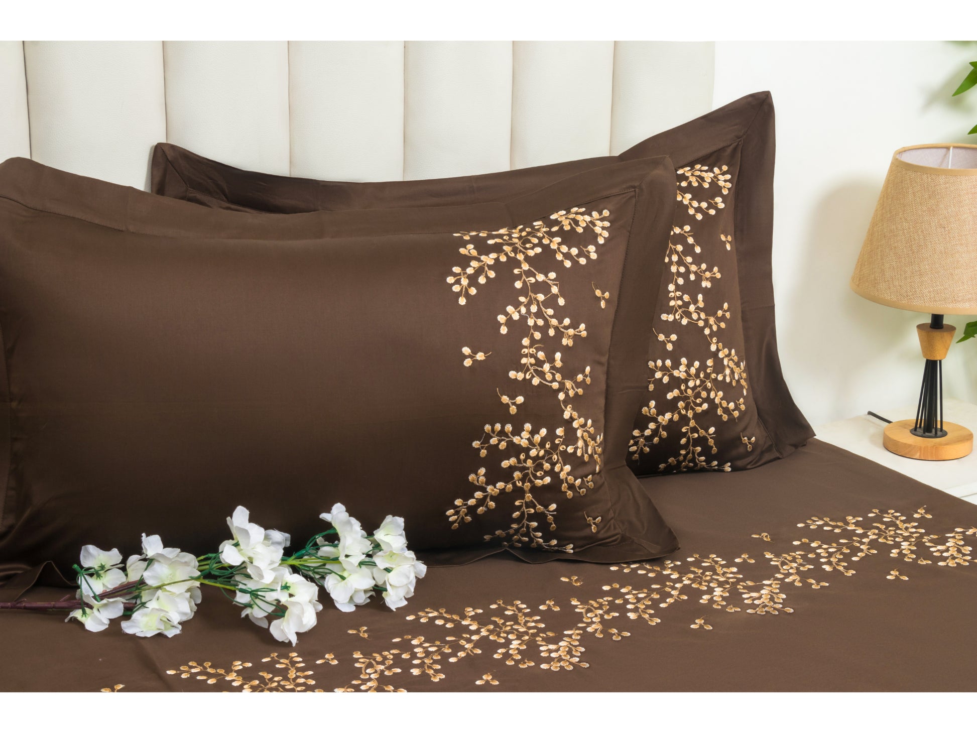EMBROIDERY BEDSHEET 100% COTTON (3PCS) - Bedding Bliss