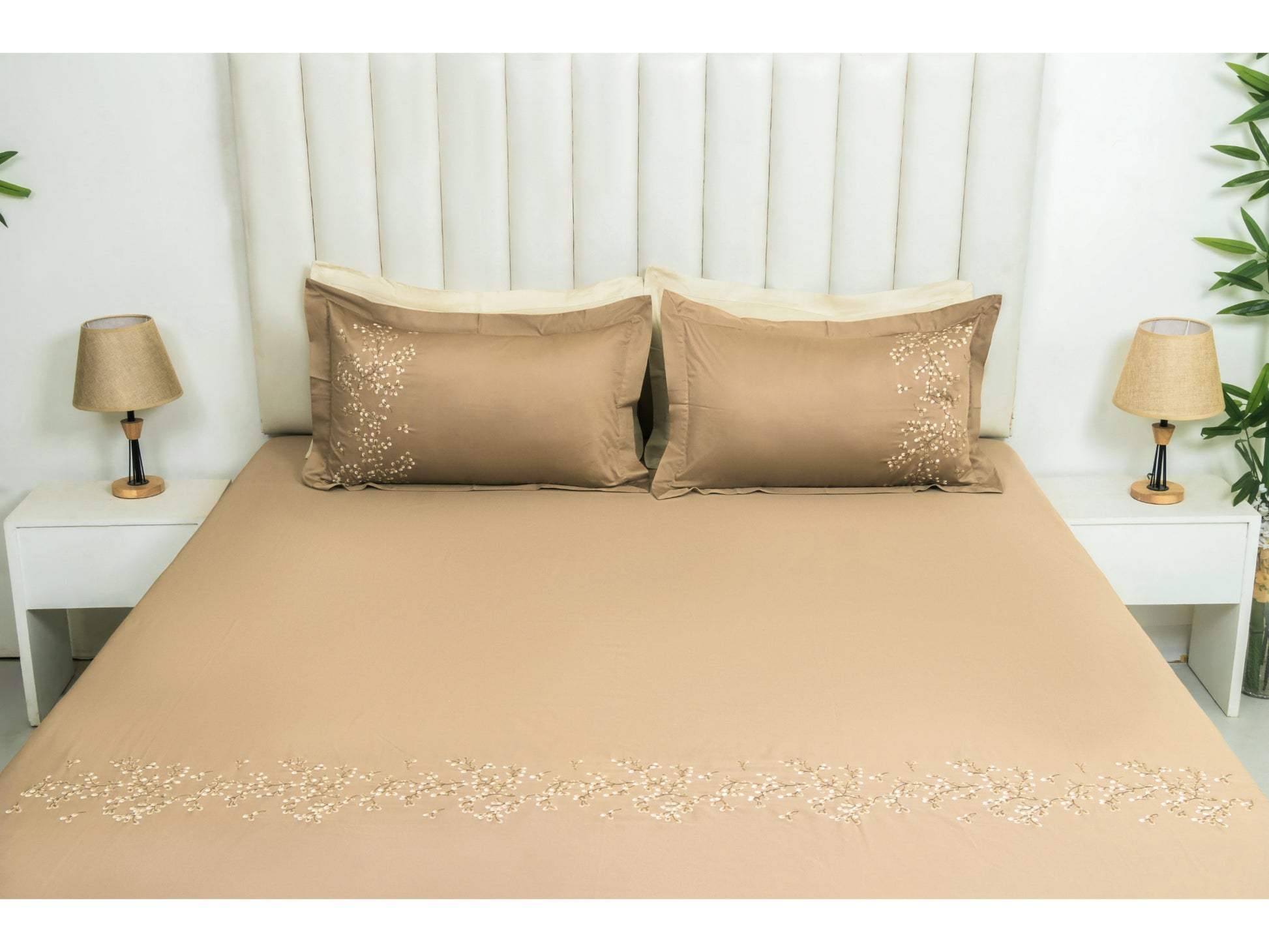 EMBROIDERY BEDSHEET 100% COTTON (3PCS) - Bedding Bliss