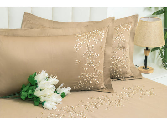 EMBROIDERY BEDSHEET 100% COTTON (3PCS) - Bedding Bliss