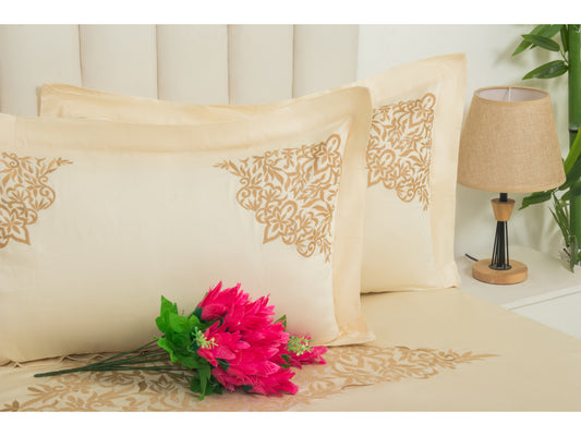 EMBROIDERY BEDSHEET 100% COTTON (3PCS) - Bedding Bliss