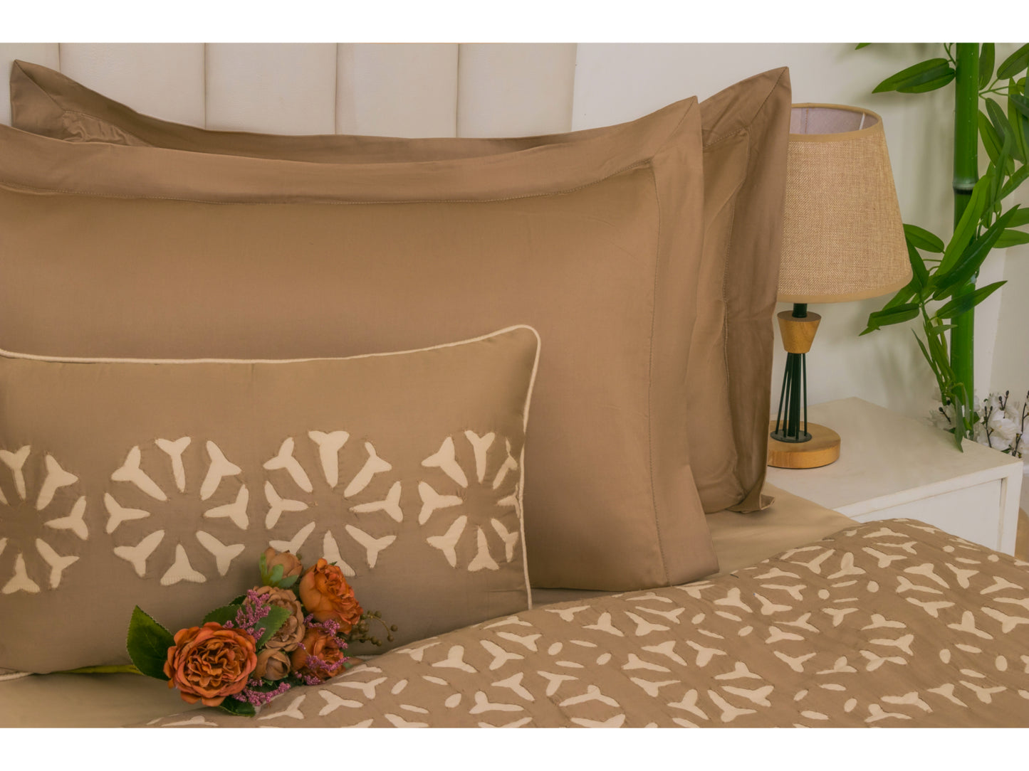 APLIC HAND WORK BEDDING SET 100% COTTON (9 PCS)
