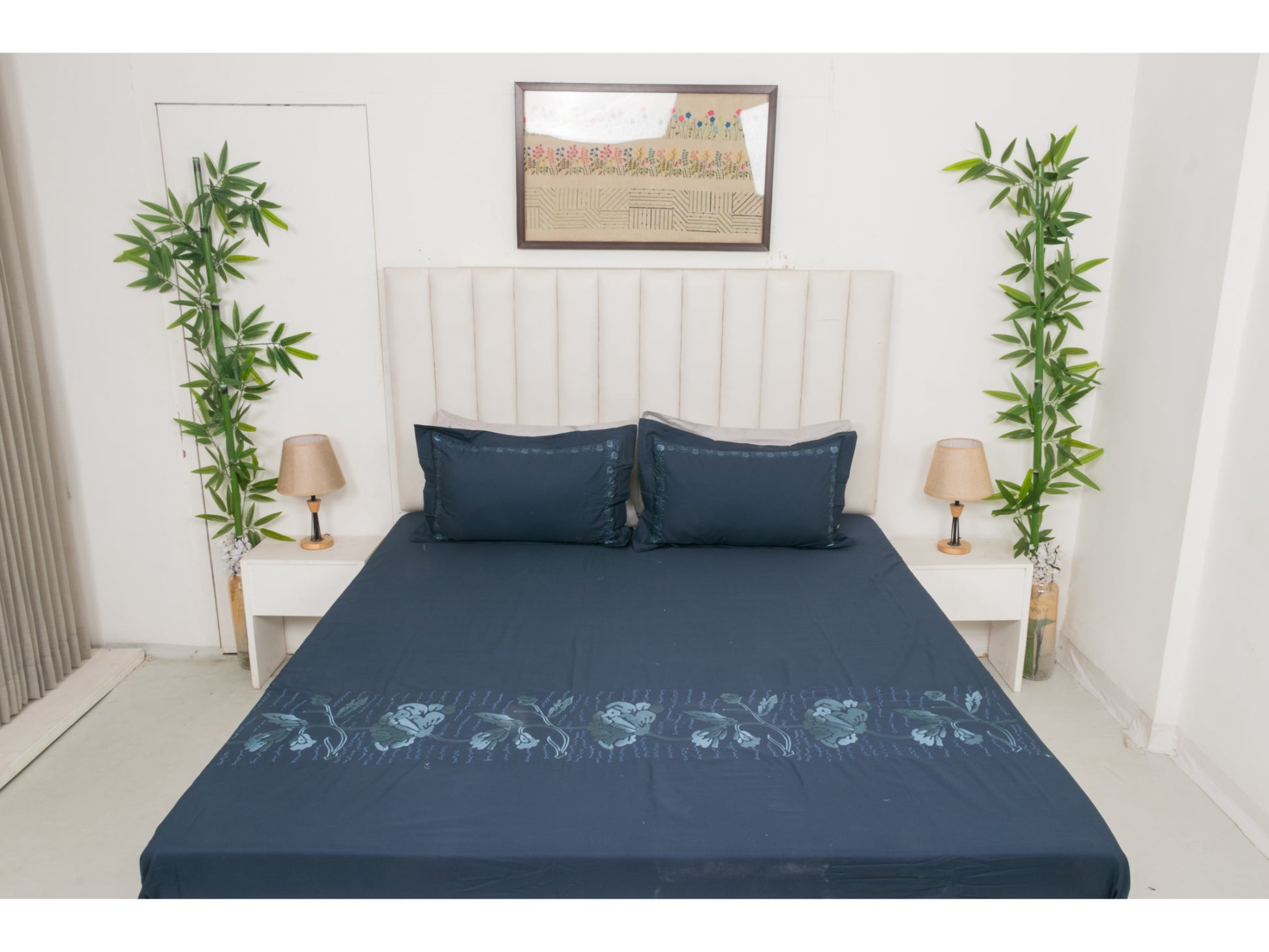 EMBROIDERY BEDSHEET 100% COTTON (3PCS) - Bedding Bliss
