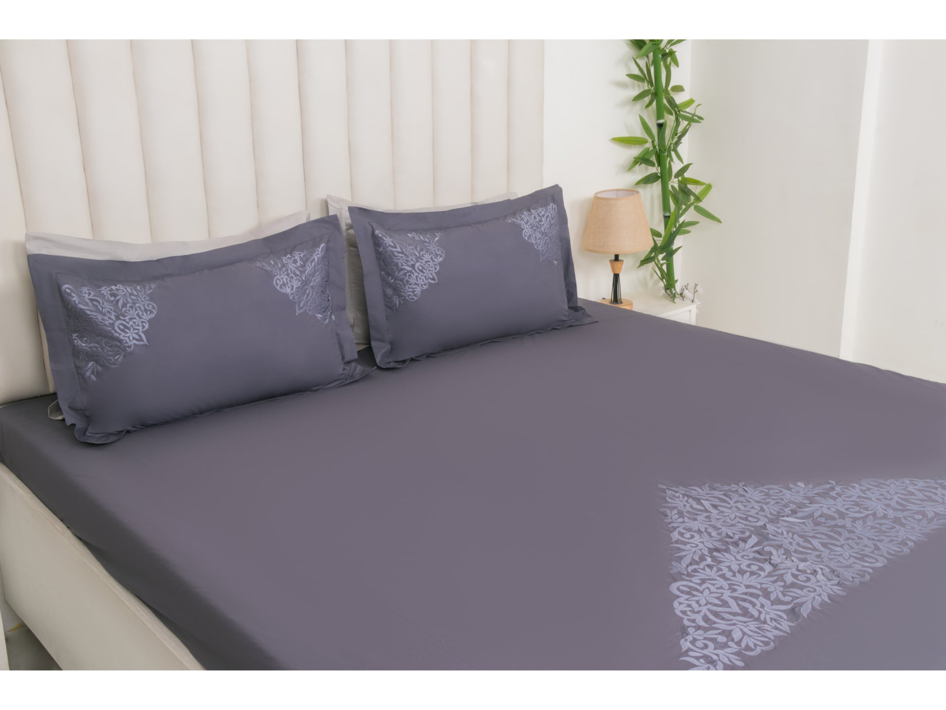 EMBROIDERY BEDSHEET 100% COTTON (3PCS) - Bedding Bliss
