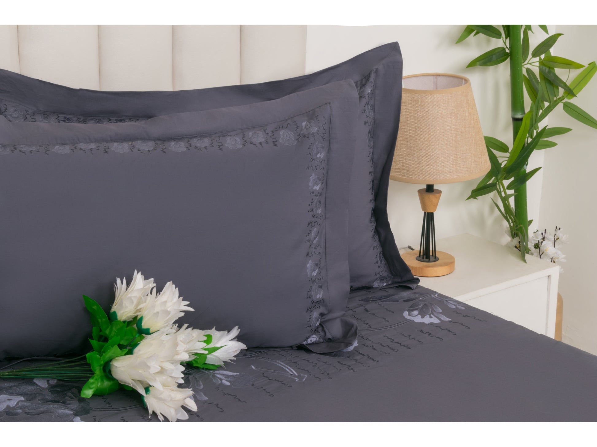 EMBROIDERY BEDSHEET 100% COTTON (3PCS) - Bedding Bliss