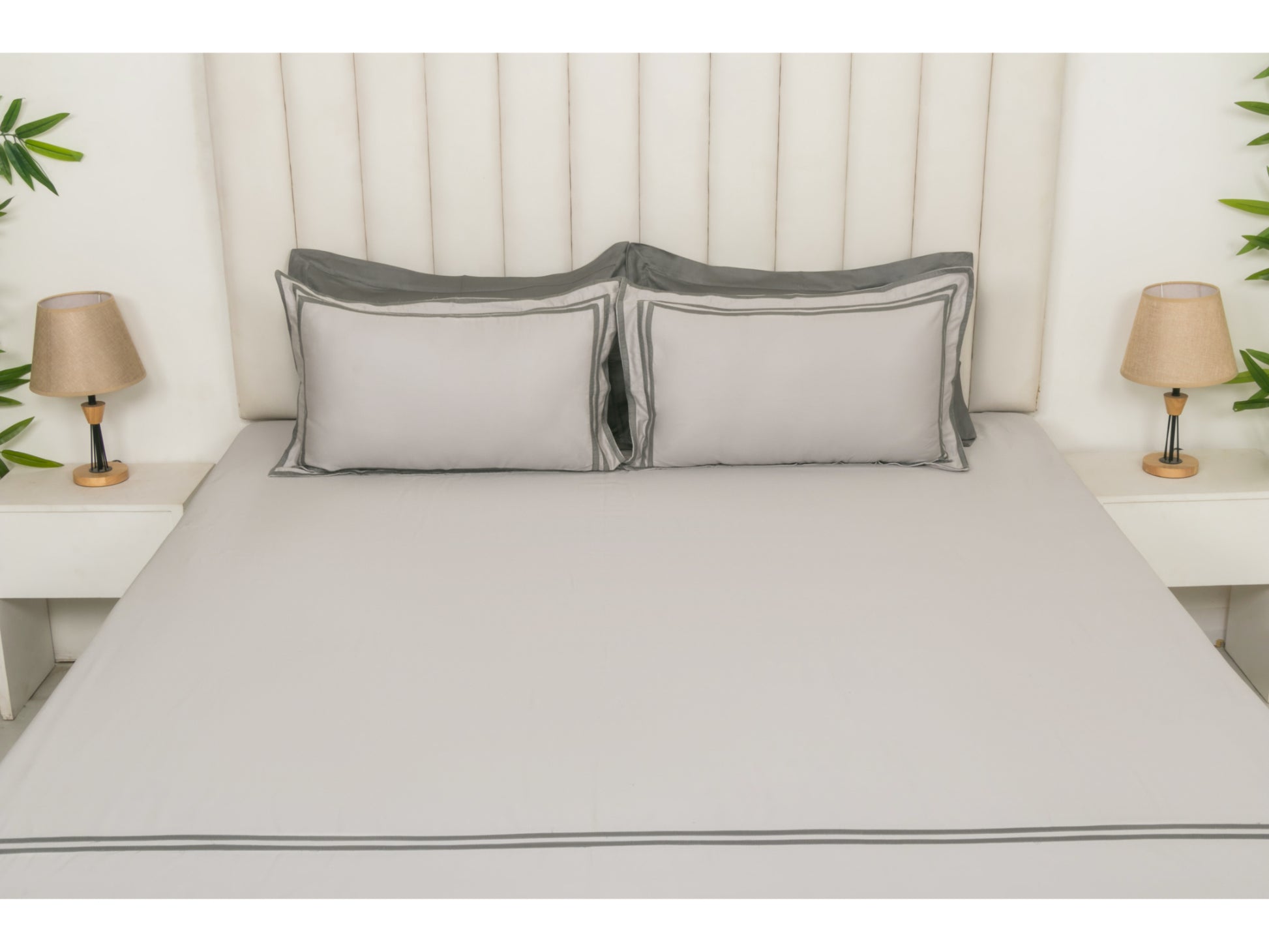 PATCH X EMBROIDERY WORK BEDSHEET 100% COTTON (3 PCS) - Bedding Bliss