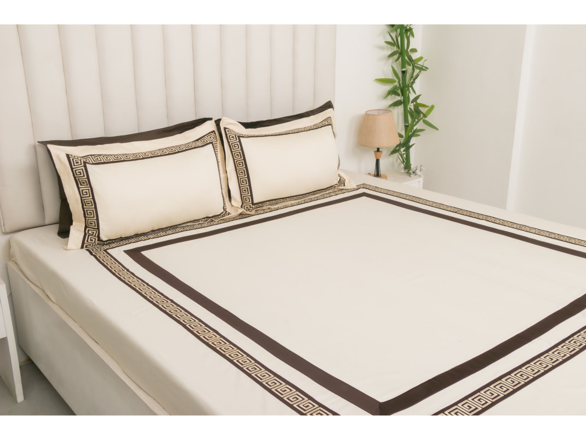 PATCH X EMBROIDERY WORK BEDSHEET 100% COTTON (3 PCS) - Bedding Bliss