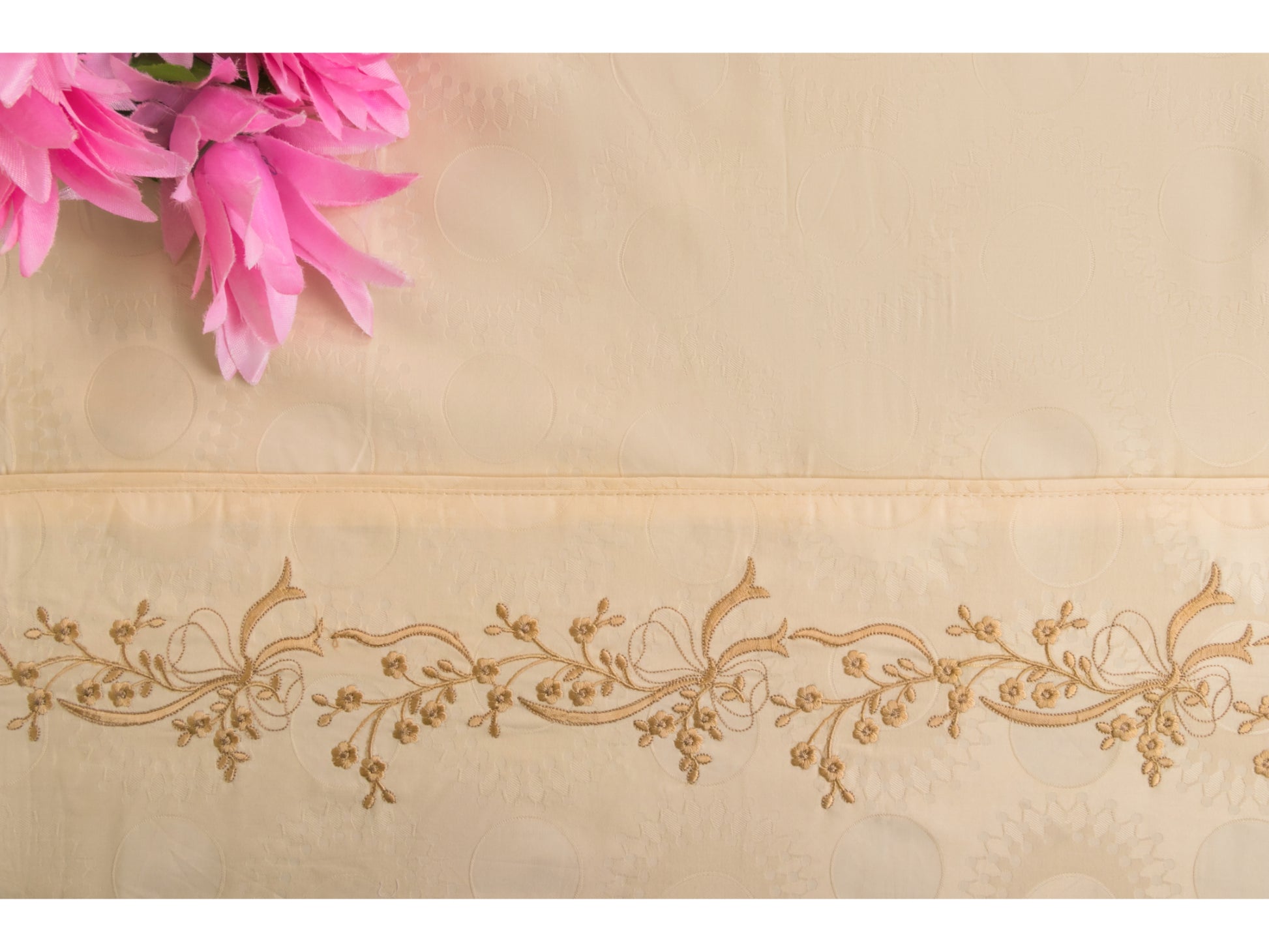 JACQUARD BEDSHEET 100% COTTON (PEARL, 3PCS) - Bedding Bliss
