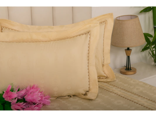 JACQUARD BEDSHEET 100% COTTON (PEARL, 3PCS) - Bedding Bliss