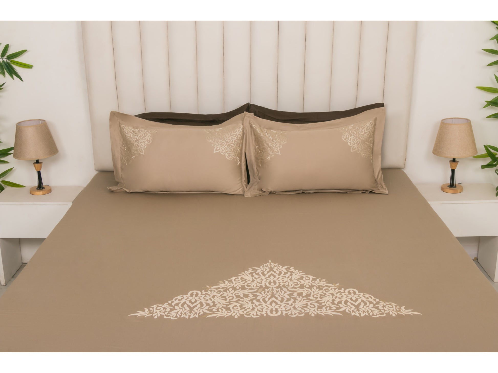 EMBROIDERY BEDSHEET 100% COTTON (3PCS) - Bedding Bliss