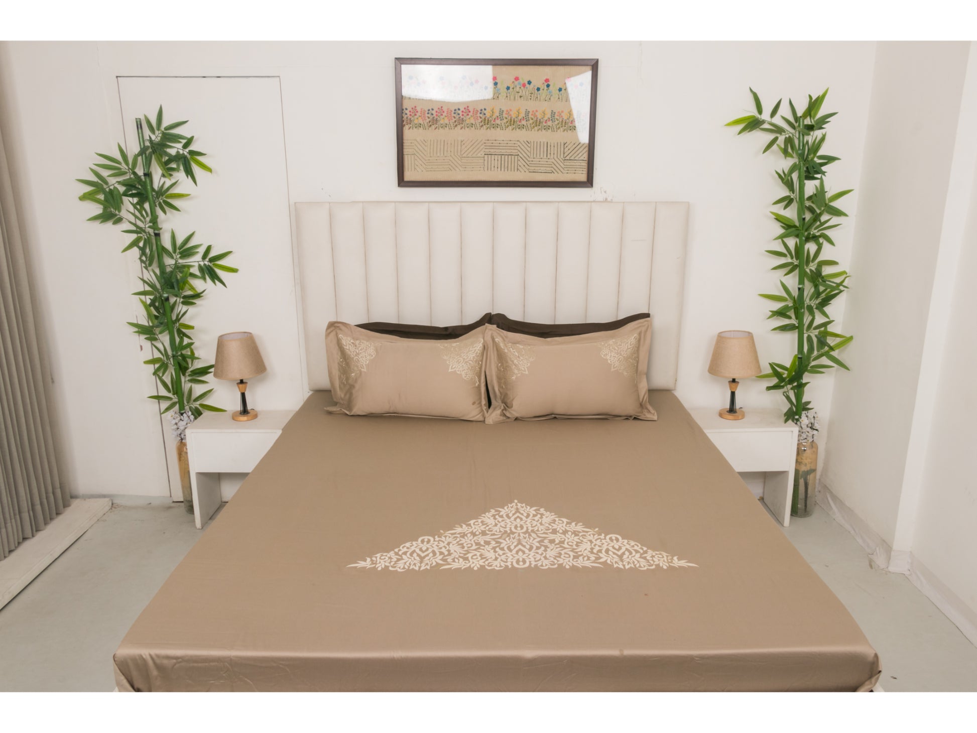 EMBROIDERY BEDSHEET 100% COTTON (3PCS) - Bedding Bliss
